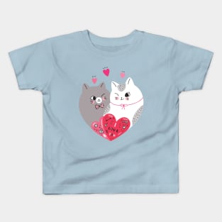 Love cats shaped Kids T-Shirt